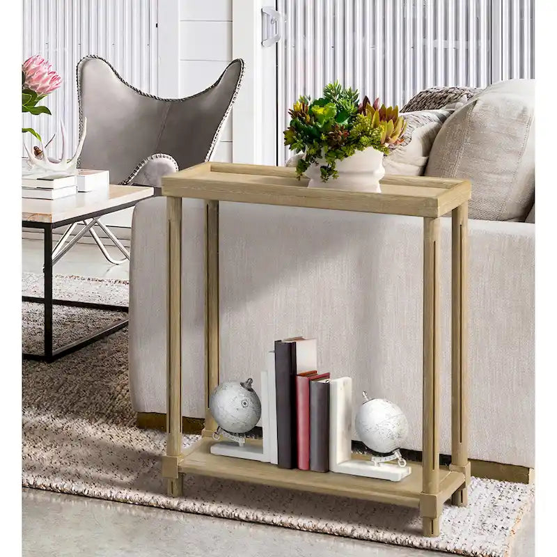 Tables d'appoint étroites Harrison New Ridge Home Goods, lot de 2, chêne vieilli