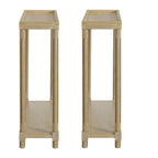 Tables d'appoint étroites Harrison New Ridge Home Goods, lot de 2, chêne vieilli