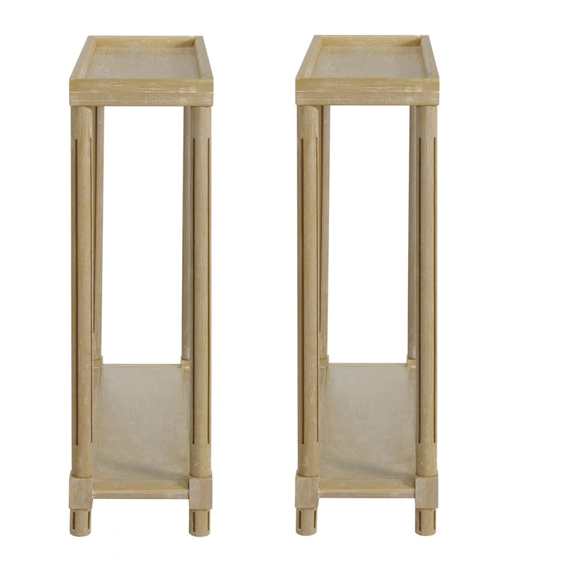 Tables d'appoint étroites Harrison New Ridge Home Goods, lot de 2, chêne vieilli