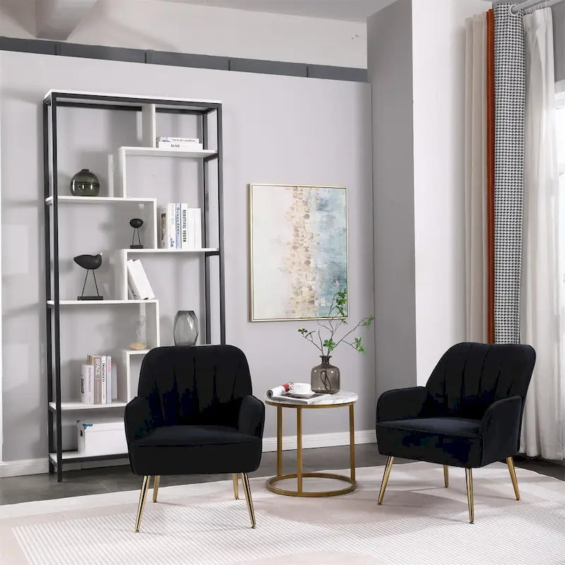 Fauteuil moderne du milieu du siècle en velours et Sherpa