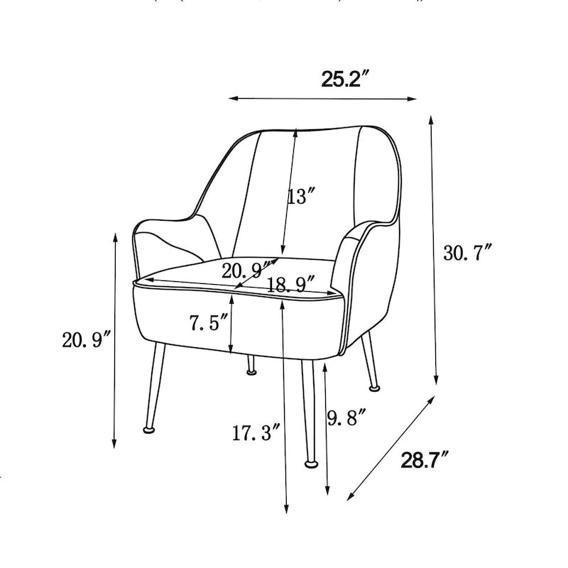Fauteuil moderne du milieu du siècle en velours et Sherpa