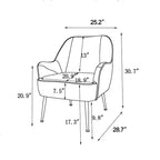 Fauteuil moderne du milieu du siècle en velours et Sherpa