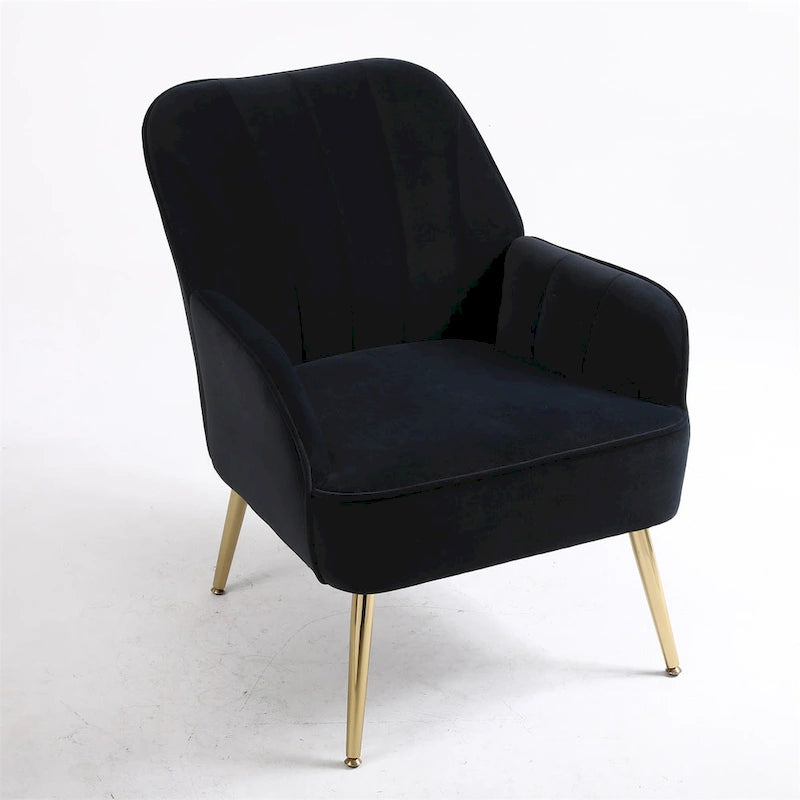Fauteuil moderne du milieu du siècle en velours et Sherpa