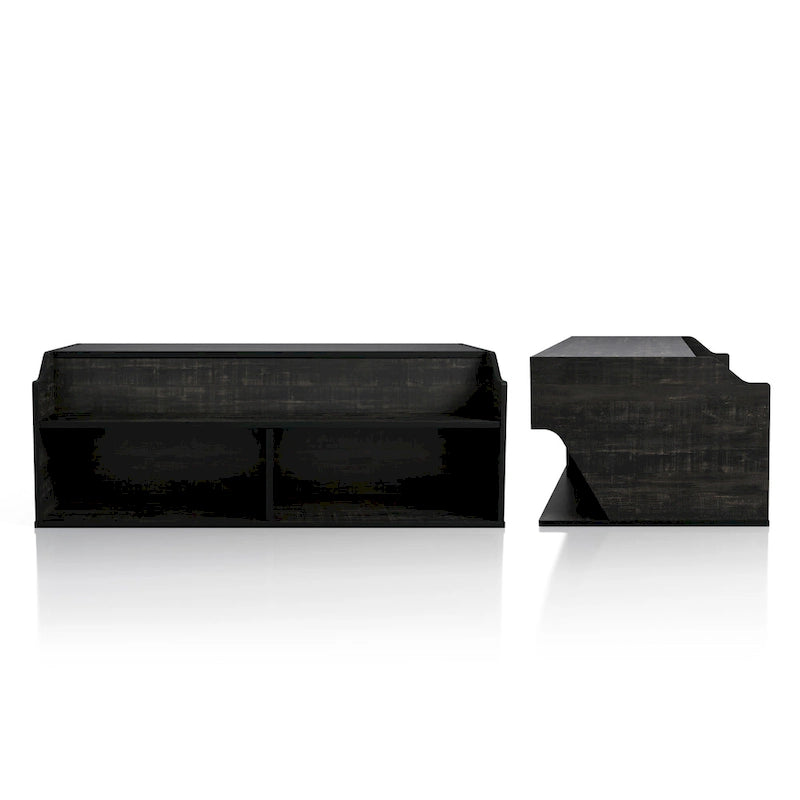 Table basse relevable Denhour DH BASIC Transitional Black Oak de 44 pouces