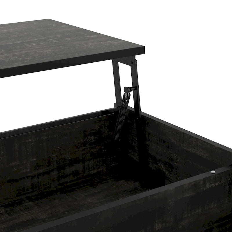 Table basse relevable Denhour DH BASIC Transitional Black Oak de 44 pouces
