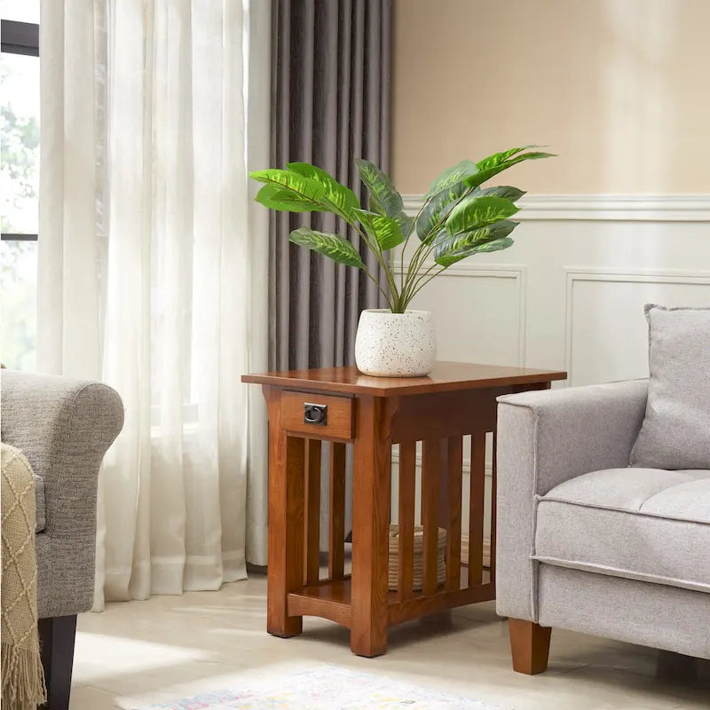 Leick Home Mission Impeccable Table d'appoint avec tiroir