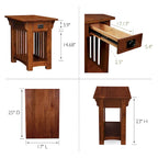 Leick Home Mission Impeccable Table d'appoint avec tiroir