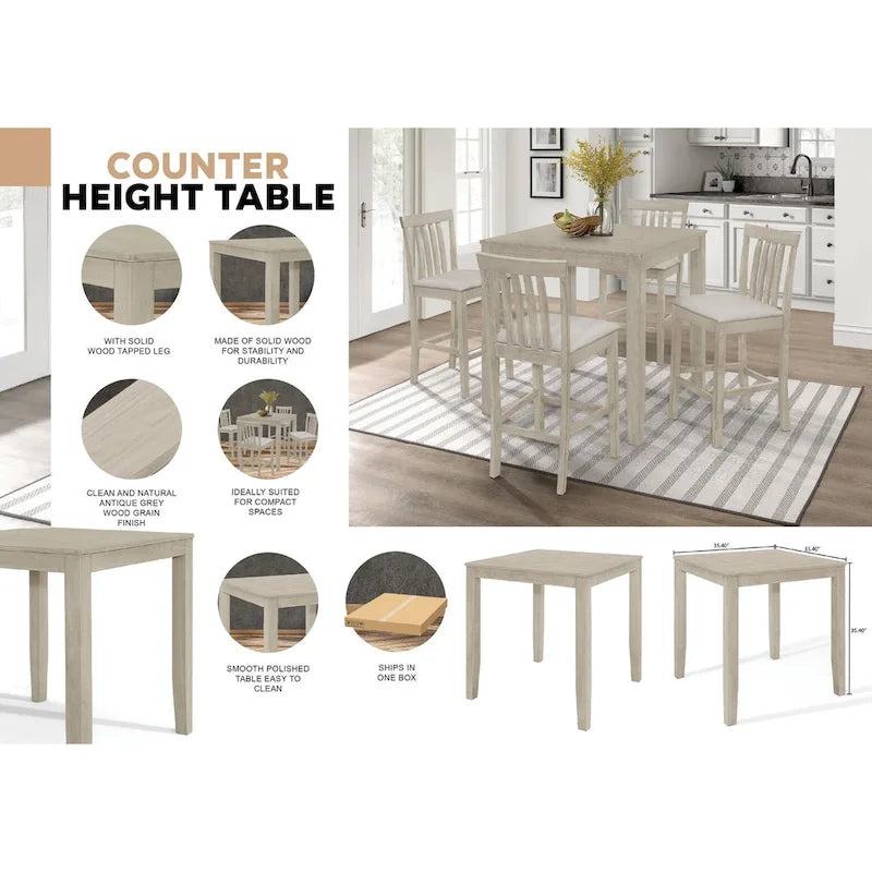 Ensemble de salle à manger CraftPorch de 5 pièces à hauteur de comptoir