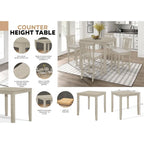Table à manger hauteur comptoir CraftPorch Gorgeous - Grise