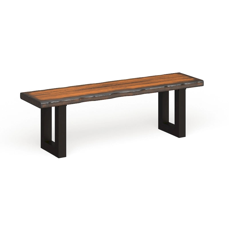 Banc de salle à manger en bois massif de chêne rustique Divo en U par Furniture of America