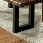 Banc de salle à manger en bois massif de chêne rustique Divo en U par Furniture of America