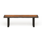 Banc de salle à manger en bois massif de chêne rustique Divo en U par Furniture of America