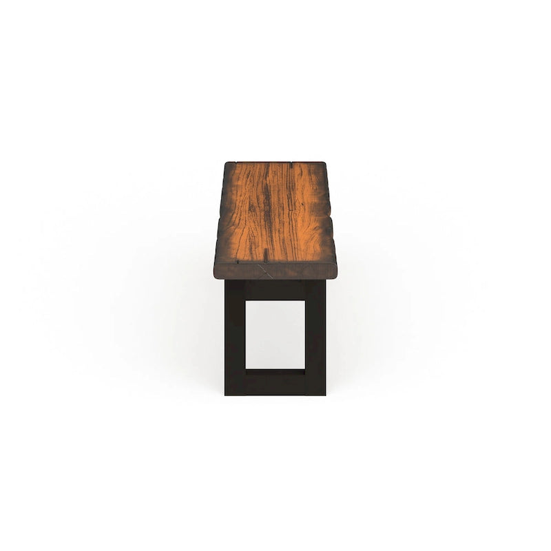 Banc de salle à manger en bois massif de chêne rustique Divo en U par Furniture of America