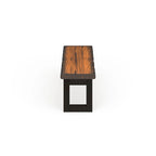 Banc de salle à manger en bois massif de chêne rustique Divo en U par Furniture of America