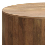WYNDENHALL Hillmount Table basse ronde contemporaine 36 pouces en bois de manguier massif et entièrement assemblée - 36p x 36L x 14h