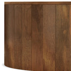WYNDENHALL Hillmount Table basse ronde contemporaine 36 pouces en bois de manguier massif et entièrement assemblée - 36p x 36L x 14h