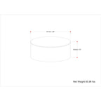 WYNDENHALL Hillmount Table basse ronde contemporaine 36 pouces en bois de manguier massif et entièrement assemblée - 36p x 36L x 14h