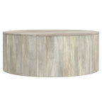WYNDENHALL Hillmount Table basse ronde contemporaine 36 pouces en bois de manguier massif et entièrement assemblée - 36p x 36L x 14h