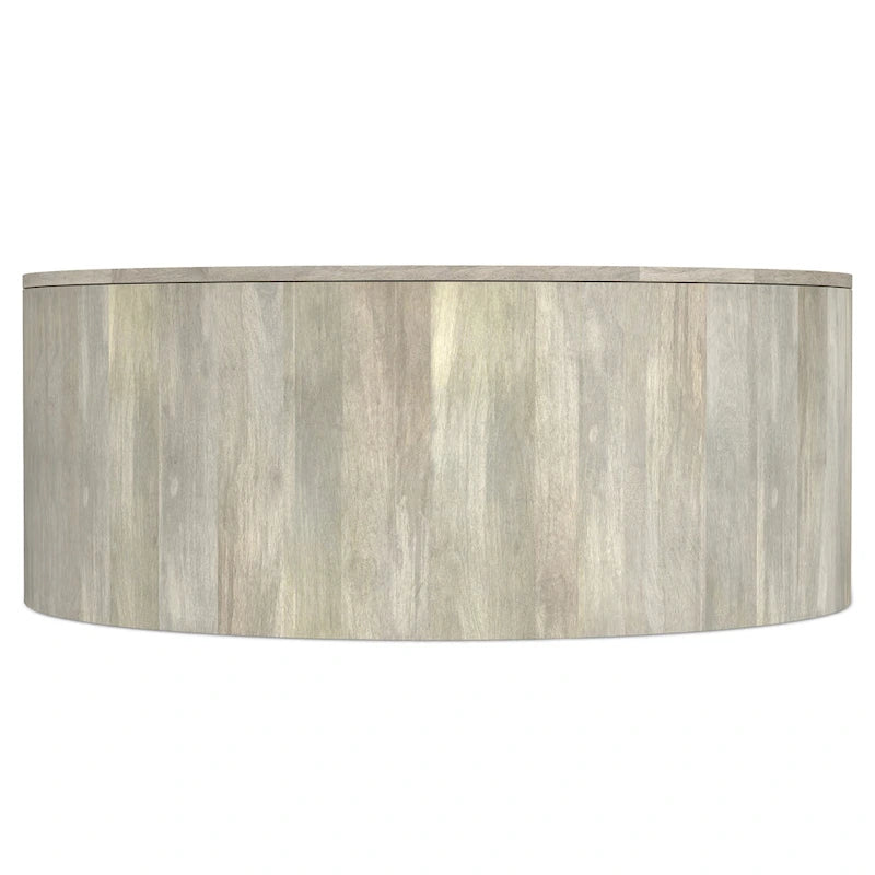 WYNDENHALL Hillmount Table basse ronde contemporaine 36 pouces en bois de manguier massif et entièrement assemblée - 36p x 36L x 14h