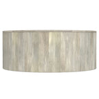 WYNDENHALL Hillmount Table basse ronde contemporaine 36 pouces en bois de manguier massif et entièrement assemblée - 36p x 36L x 14h