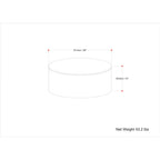 WYNDENHALL Hillmount Table basse ronde contemporaine 36 pouces en bois de manguier massif et entièrement assemblée - 36p x 36L x 14h