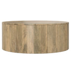 WYNDENHALL Hillmount Table basse ronde contemporaine 36 pouces en bois de manguier massif et entièrement assemblée - 36p x 36L x 14h