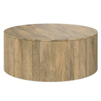 WYNDENHALL Hillmount Table basse ronde contemporaine 36 pouces en bois de manguier massif et entièrement assemblée - 36p x 36L x 14h
