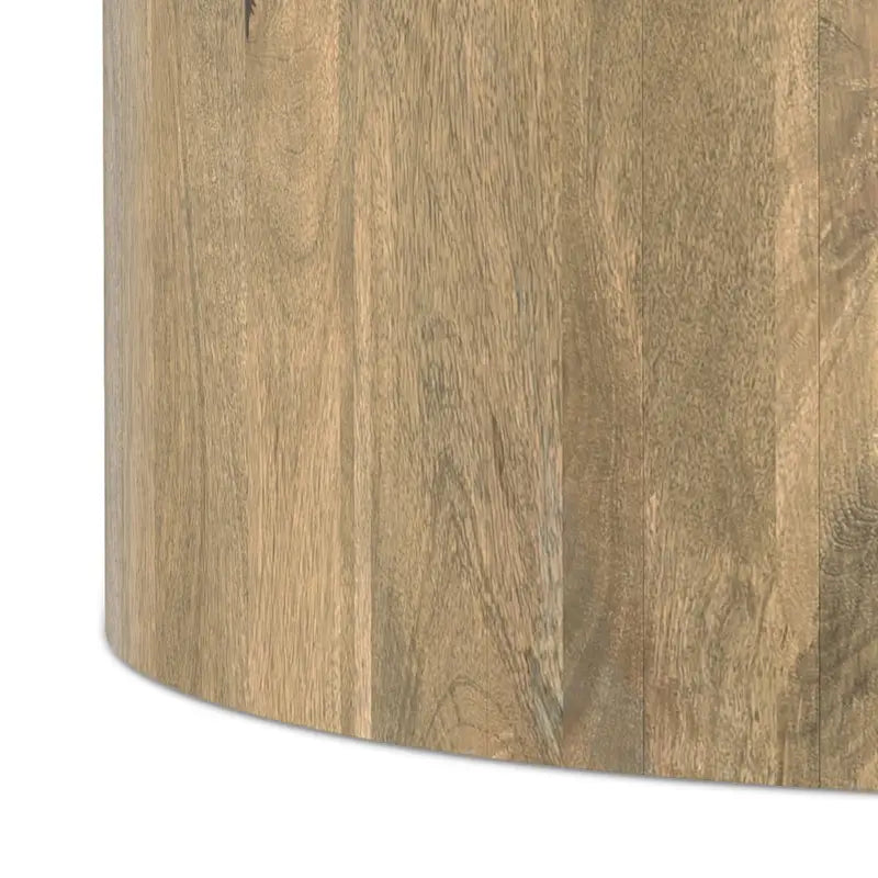 WYNDENHALL Hillmount Table basse ronde contemporaine 36 pouces en bois de manguier massif et entièrement assemblée - 36p x 36L x 14h
