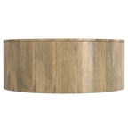 WYNDENHALL Hillmount Table basse ronde contemporaine 36 pouces en bois de manguier massif et entièrement assemblée - 36p x 36L x 14h
