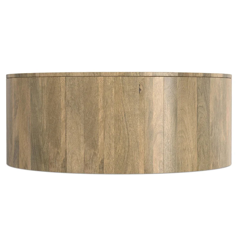 WYNDENHALL Hillmount Table basse ronde contemporaine 36 pouces en bois de manguier massif et entièrement assemblée - 36p x 36L x 14h