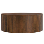 WYNDENHALL Hillmount Table basse ronde contemporaine 36 pouces en bois de manguier massif et entièrement assemblée - 36p x 36L x 14h
