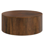 WYNDENHALL Hillmount Table basse ronde contemporaine 36 pouces en bois de manguier massif et entièrement assemblée - 36p x 36L x 14h