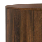 WYNDENHALL Hillmount Table basse ronde contemporaine 36 pouces en bois de manguier massif et entièrement assemblée - 36p x 36L x 14h