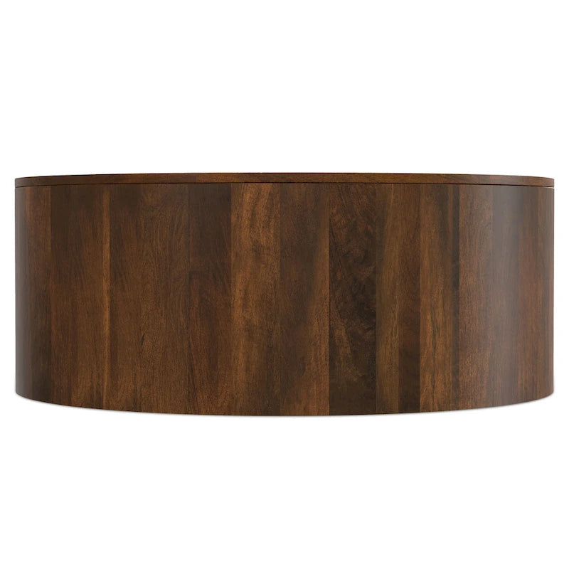 WYNDENHALL Hillmount Table basse ronde contemporaine 36 pouces en bois de manguier massif et entièrement assemblée - 36p x 36L x 14h
