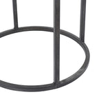 Tables d'appoint rondes Carbon Loft Satine en métal et verre (lot de 2)