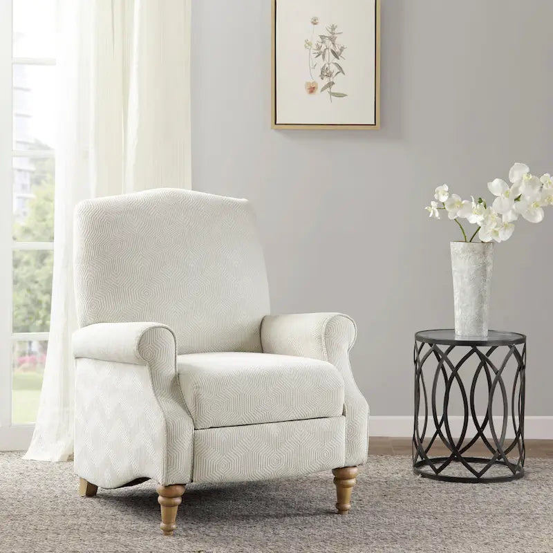Fauteuil inclinable à dossier poussé, ivoire, une place
