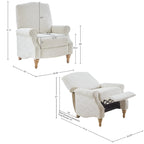 Fauteuil inclinable à dossier poussé, ivoire, une place