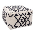 Pouf Lizardo beige et noir