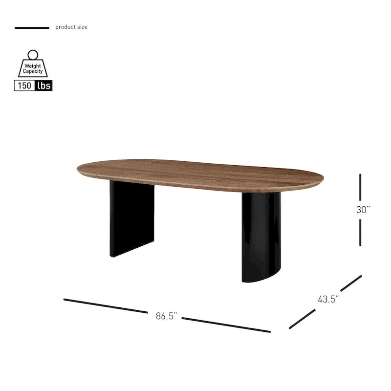 Table à manger ovale Conway 86,5