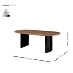 Table à manger ovale Conway 86,5