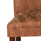 Chaise de salle à manger HomePop Parsons Damassé Rouge/Or