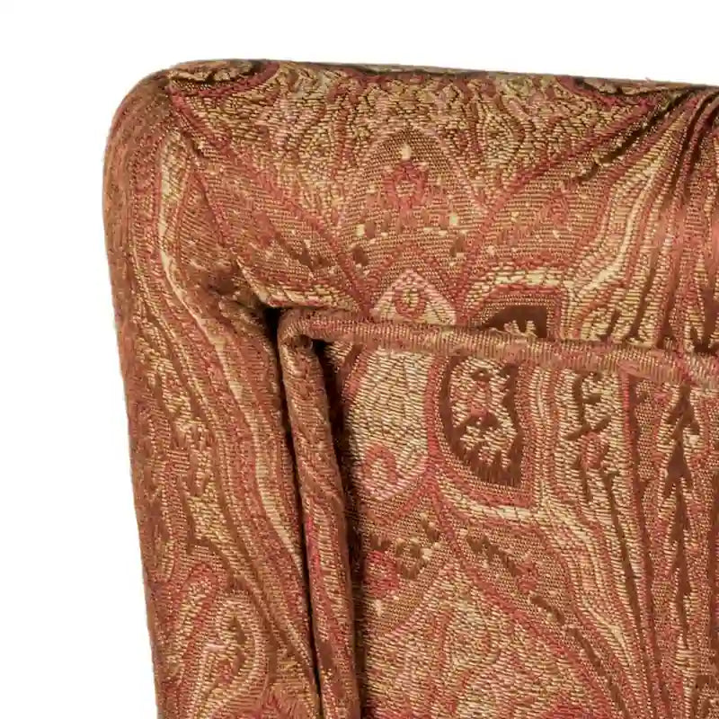 Chaise de salle à manger HomePop Parsons Damassé Rouge/Or