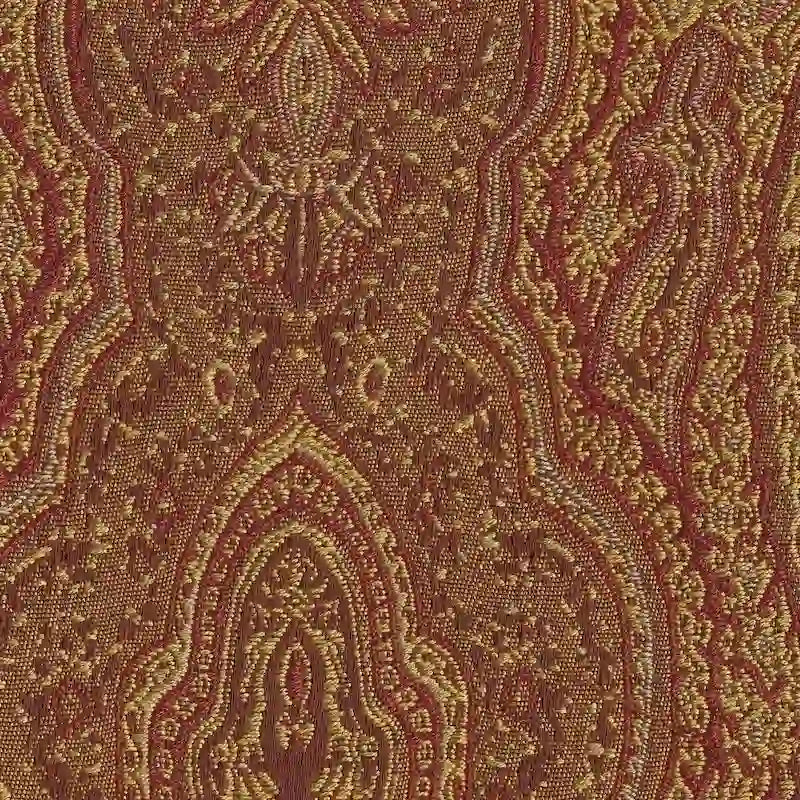 Chaise de salle à manger HomePop Parsons Damassé Rouge/Or