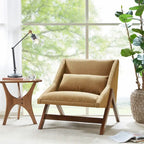 Fauteuil Turi moutarde/noyer INK+IVY
