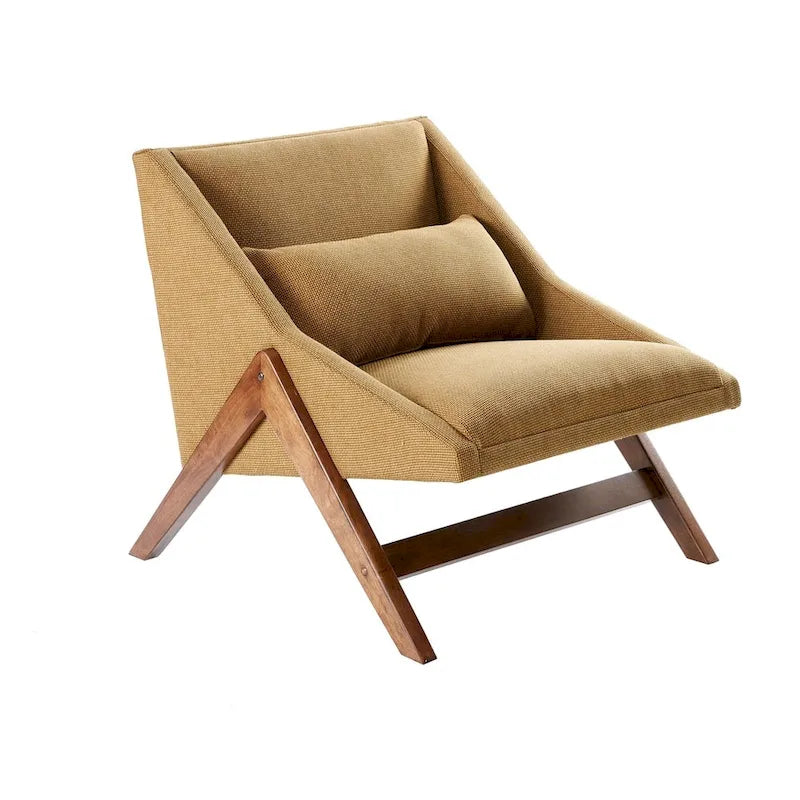Fauteuil Turi moutarde/noyer INK+IVY