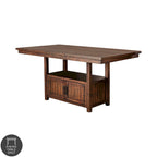 Meuble Rainier de Furniture of America, table rustique hauteur comptoir en noyer, 75 pouces