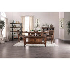 Meuble Rainier de Furniture of America, table rustique hauteur comptoir en noyer, 75 pouces