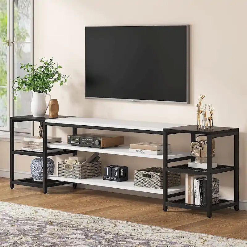 Meuble TV de 78 pouces, meuble de divertissement, console TV