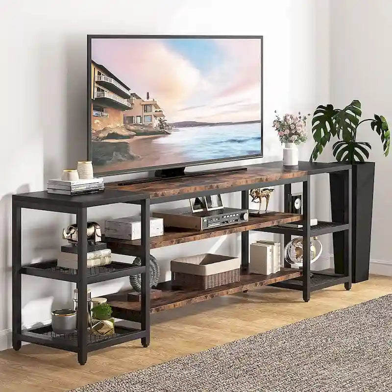 Meuble TV de 78 pouces, meuble de divertissement, console TV
