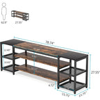 Meuble TV de 78 pouces, meuble de divertissement, console TV